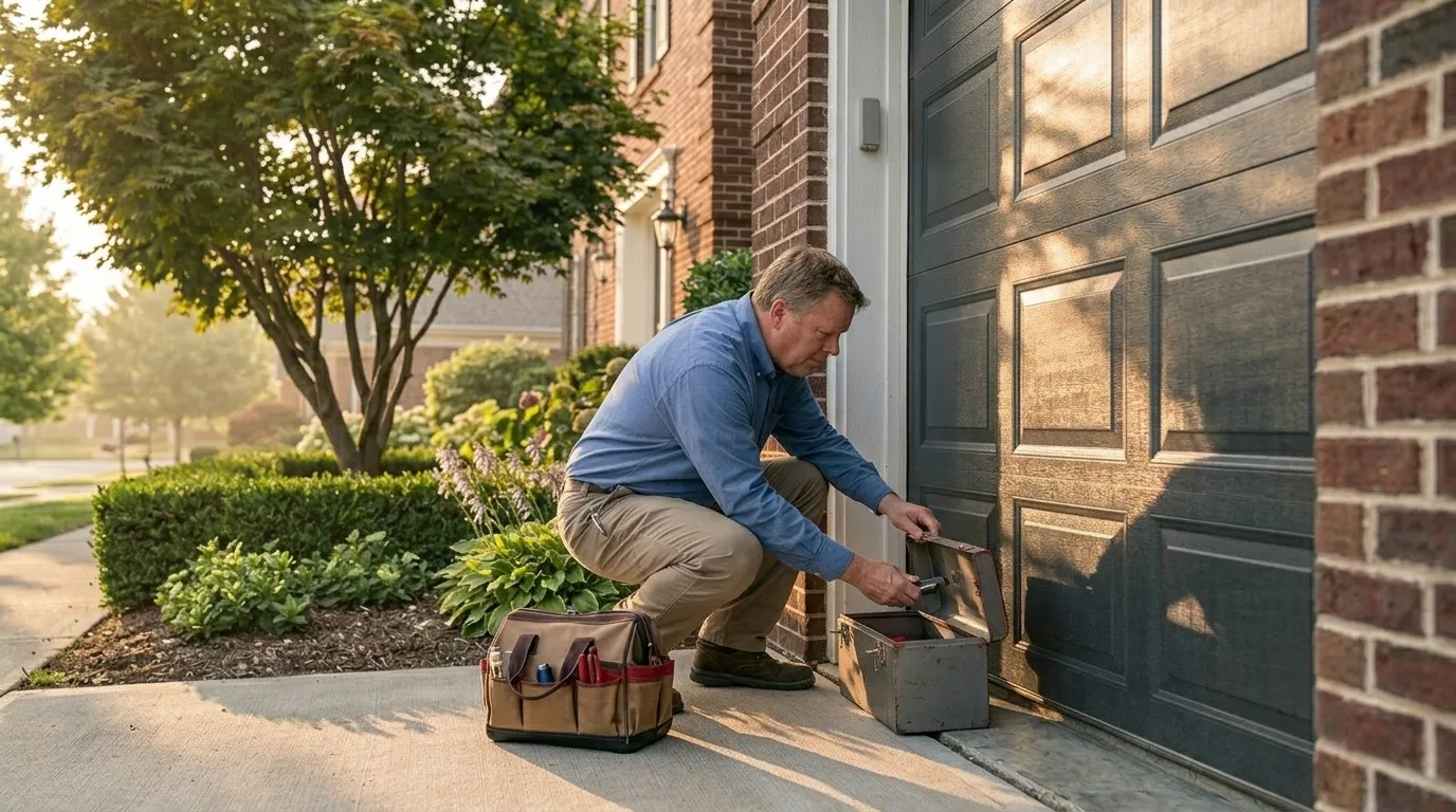 Garage door service call in Carrollton, TX